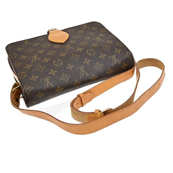 LOUIS VUITTON Cartouchiere GM Shoulder Bag Monogram Leather Brown - Picture 4 of 5